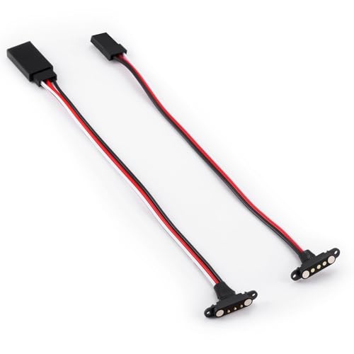 2 Sets Universal Magnetic Extension Cable JR Wire Connector for RC | Models Car Planes Drones - style: JR Wire
