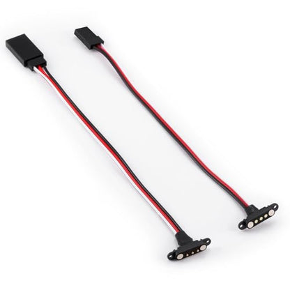 2 Sets Universal Magnetic Extension Cable JR Wire Connector for RC | Models Car Planes Drones - style: JR Wire
