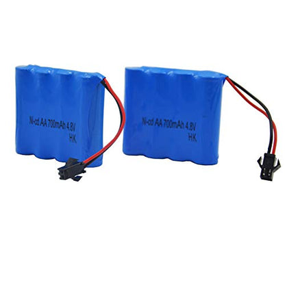 Blomiky 2pcs 4.8V 700mAH Battery Suitable for C182 C185 C181 1/18 1:18 RC Truck Rock Crawler Vehicle or RC Car / C181 Battery 2 Pack