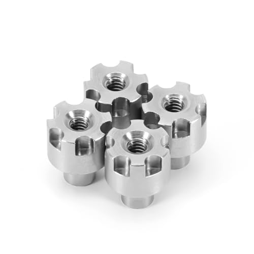 INJORA M2 Wheel Nuts 6/7/8.5mm Stainless Steel Nuts for 1/24 RC Crawler Axial SCX24 AX24 Upgrade, 12PCS - size: 6/7/8.5mm