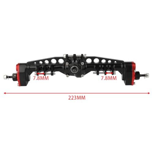 CNC Metal Front and Rear Portal Axles for 1/10 RC Crawler Car Axial SCX10 III AXI03006 AXI03007 Wrangler JL AR45 Axle Upgrade Part (red) - color: Red
