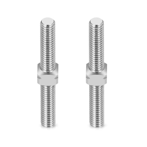 RCHUBAM 2PCS RC Turnbuckles Camber M3 Link Rod for 1/10 TRX-4 Slash 4X4 | 1 Pairs 14mm-50mm Suspension Rod,Alloy Steering Linkage Tie Rods - style: 25mm