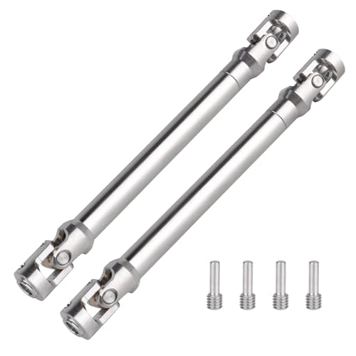 2pcs Hobbyfire 1/10 RC Crawler Drive Shafts Stainless Steel Universal Joint Driveshaft for Axial SCX10 II III Traxxas TRX4 Redcat Gen8 Gen7 Element Upgrades Parts(127-193mm) - style: 127-193mm