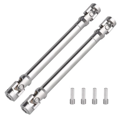 2pcs Hobbyfire 1/10 RC Crawler Drive Shafts Stainless Steel Universal Joint Driveshaft for Axial SCX10 II III Traxxas TRX4 Redcat Gen8 Gen7 Element Upgrades Parts(127-193mm) - style: 127-193mm