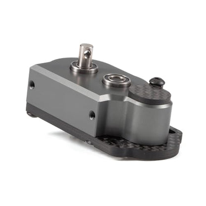 1/10 LCG Transmission NOD Tiny Gearbox with Adapter Plate, Gray | 4:1 Low Gear Ratio, with 48P 44T Spur Gear, Fits Straight Axle Axial AR44 AR45 AR60 Enduro Vanquish F9 F10 - color: Gray