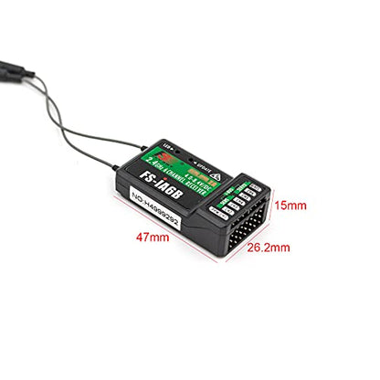 Flysky FS-iA6B 2.4Ghz 6 Channel Long Range Dual Pass PPM PWM Output and Telemetry with ibus Receiver for RC Car Boat