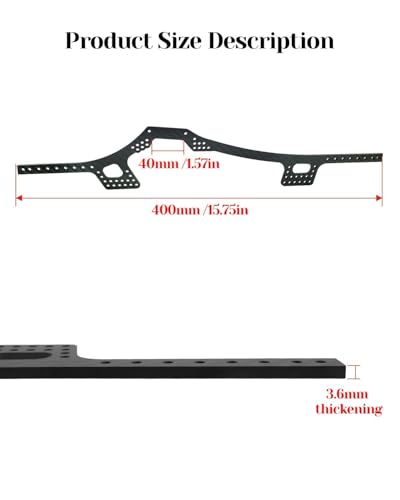 Upgrade Carbon Fiber RC Chassis Frame Rails Fits for 1/10 Axial SCX10 RC Model Car Parts Forward Low Center of Gravity Design