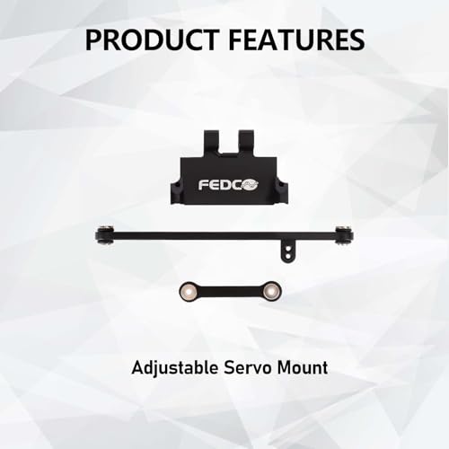 SCX24 Servo Upgrade for Axial SCX24 Bronco C10 Deadbolt Upgrades | 12g Metal Gear Servo with 15T Servo Mount and Steering Link for 1/24 RC Crawler