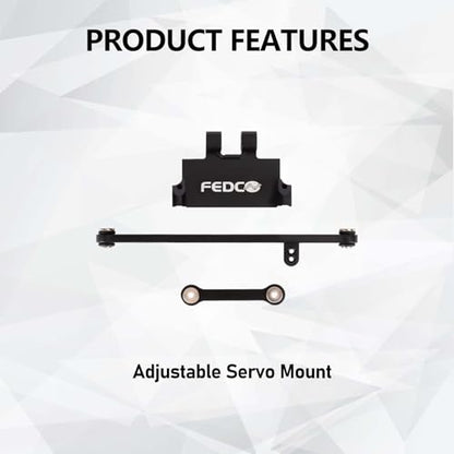SCX24 Servo Upgrade for Axial SCX24 Bronco C10 Deadbolt Upgrades | 12g Metal Gear Servo with 15T Servo Mount and Steering Link for 1/24 RC Crawler