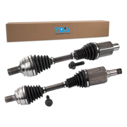 TRQ Front 2 Piece CV Axle Shaft Assembly Set | For 14-16 Mercedes-Benz E250 10-16 E350 15-16 E400 10-14 E550 15-16 CLS400 12-18 CLS550 4Matic Driver & Passenger Side - style: CSA32741