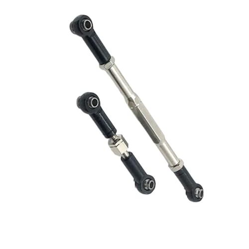 Front Rear Drive Shaft for WPL C14 B1 B14 B16 B24 B26 Steering Tie Rod Set for 1/16 rc Car Crawler Part 2pcs Metal Linkage Servo Link(Black) - color: Black