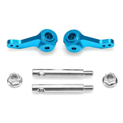 RC Car Steering Cup for Tamiya CW-01 Lunch Box Metal Steering Arms Knuckle Cup with Axle Upgrade Parts (Blue) - color: Blue