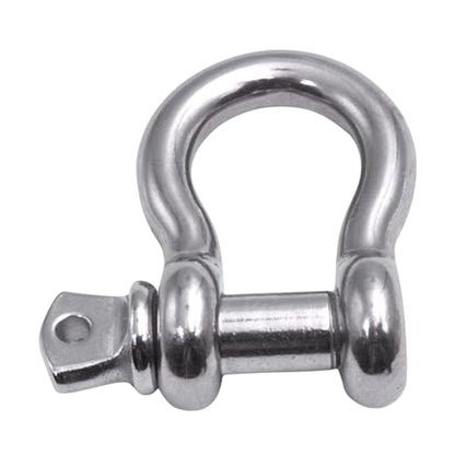 316 Stainless Steel Bow Shackle with Oversized Screw Pin, Marine-Grade Hardware for Anchor Lines, Towing, Dinghies, Canoes, Trailers, Utility Tie-Downs & Off-Road Recovery - size: 5/16" with 3/8" Pin .825T WLL, style: 05-Pack