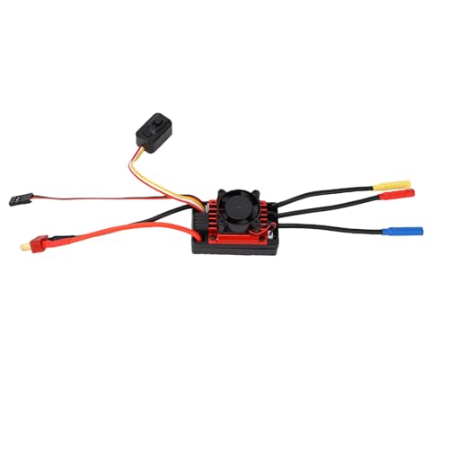 RC Car ESC 60A Brushless, Water Proof Electronic Speed Controller for 1/10 RC Truck External Programming Port, Multiple Protections, High Performance 5.85V 3A BEC for Off Road