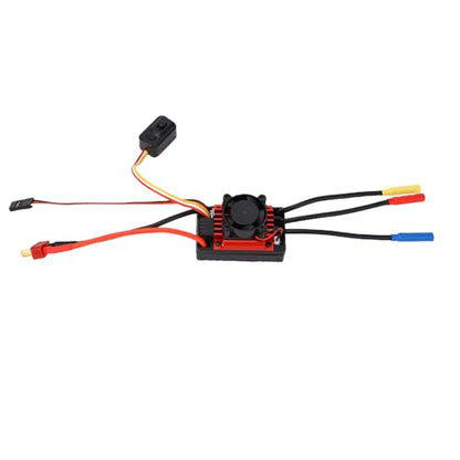RC Car ESC 60A Brushless, Water Proof Electronic Speed Controller for 1/10 RC Truck External Programming Port, Multiple Protections, High Performance 5.85V 3A BEC for Off Road