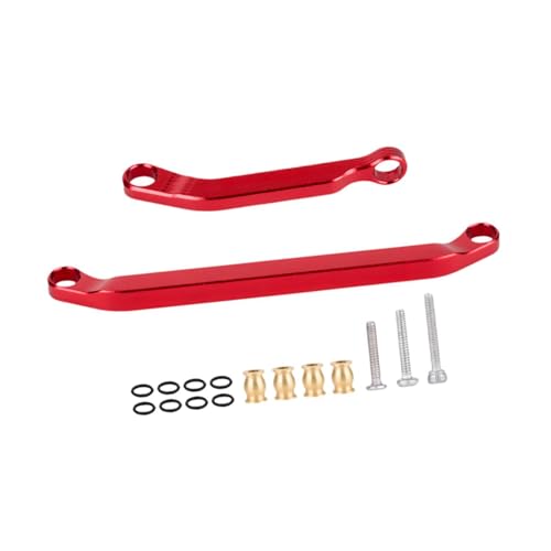 RC Steering Link Aluminum Alloy Steering Rod Linkage Remote Control Truck Replacement CNC Machined Part Suitable for SCX30 Model, Red - color: Red
