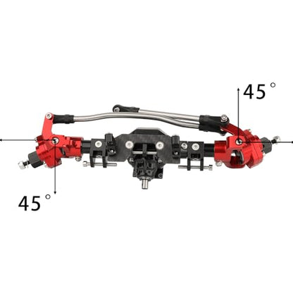 Axle Metal Complete Front and Rear Portal Axle with Gears Shaft for 1/10 RC Crawler Car Axial SCX10 & SCX10 II 90046 90047 CNC Upgrade Parts