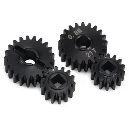Heavy Duty 0.8M Overdrive Portal Gear Set 23T/12T 21T/14T for 1/10 RC Rigs Crawler Axial Capra F9 SCX10 III AR45P Axle Upgrade (21T 14T) - size: 21T 14T