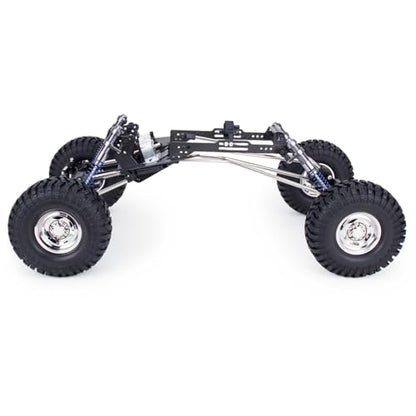 High Clearance LCG Chassis Kit for Performance 1/10 RC Crawler Cheater Rigs Carbon Fiber Chassis Rails Gearbox & Adjustable Shock Absorbers DIY Builds Upgardes Parts