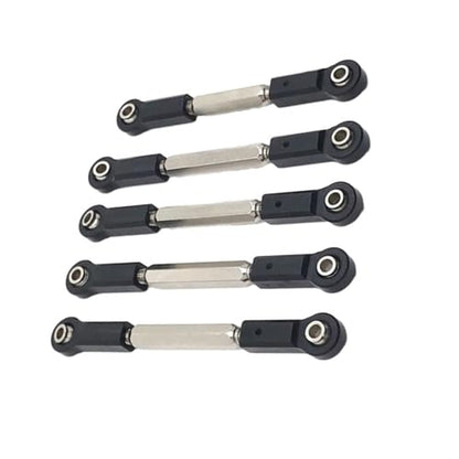 RC Links Linkage Compatible with JLB J3 for Monster 1/10 RC Trucks Car Upgrade Part Steering Link Rod RC Car Part Stronger Steering Linkage Tie Rod(Black) - color: Black
