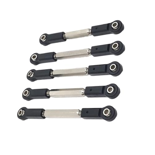 RC Links Linkage Compatible with JLB J3 for Monster 1/10 RC Trucks Car Upgrade Part Steering Link Rod RC Car Part Durable Steering Linkage Tie Rod(Black) - color: Black