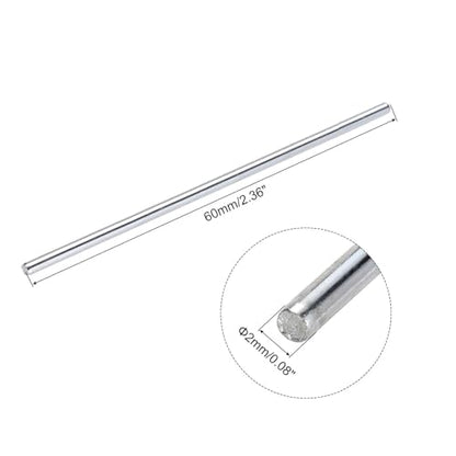 MECCANIXITY 10pcs 2mmx60mm Toys Shaft Round Rod Axles Drive Shaft for DIY RC Car Truck Boat Helicopter Model Part, Silver - size: 2mmx60mm