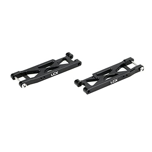 LCX Racing RC Car CNC Machined Aluminum Heavy Duty Rear Suspension Arm Set for LOSI 1/16 Mini-B Buggy 1/18 Mini-T 2.0 Stadium Truck, Upgrades Parts Accessories (Rear Arm Set)