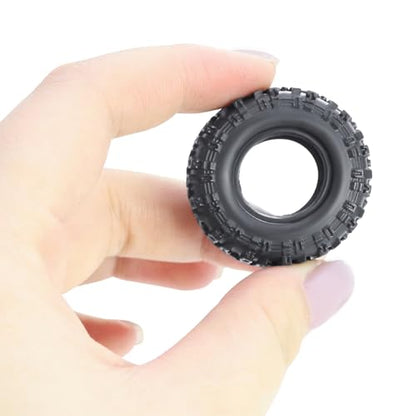 4Pcs 0.7 Inch Soft Rubber Tires with Foam Inserts for 1/30 Scale RC Crawler Axial SCX30 Upgrade Parts Accessories (C 33mm*13mm)