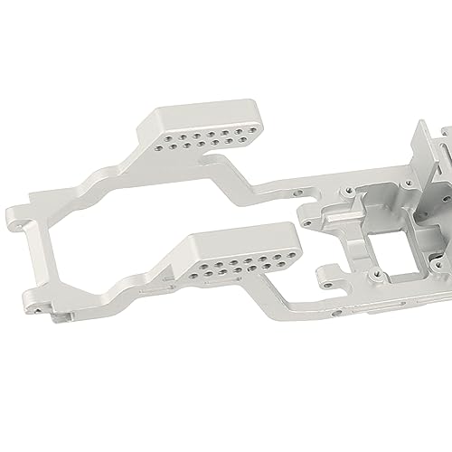 TRX4M CNC Aluminum Alloy One Body Chassis Kit Frame Girder for 1/18 RC Crawler Car TRX4-M Upgrade Parts - color: Silver