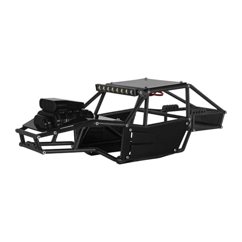 RC Upgrade Parts for TRX4M Upgrade 1/18 RC Crawler Rock Tarantula Nylon for Buggy Body Shell Chassis Kit(Unassembled Black) - size: Unassembled Black