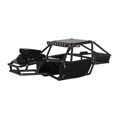 RC Upgrade Parts for TRX4M Upgrade 1/18 RC Crawler Rock Tarantula Nylon for Buggy Body Shell Chassis Kit(Unassembled Black) - size: Unassembled Black