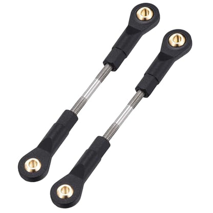 MECCANIXITY 2Pcs Adjustable Turnbuckles Camber Links, 64-74mm Turnbuckle Rod Steering Servo Linkage with M3 Ball Head Rod Ends for RC Car Replace Parts DIY - size: 64-74mm