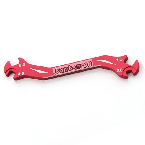 RC Multi-Function Wrench Turnbuckle Nut Ball Joint Remover 3mm 4mm 5mm 5.5mm Universal Repair Tool Aluminum Alloy for 1/10 1/8 1/24 Crawler Truck Off Road Car Boat Drone Airplane (Red) - color: Red