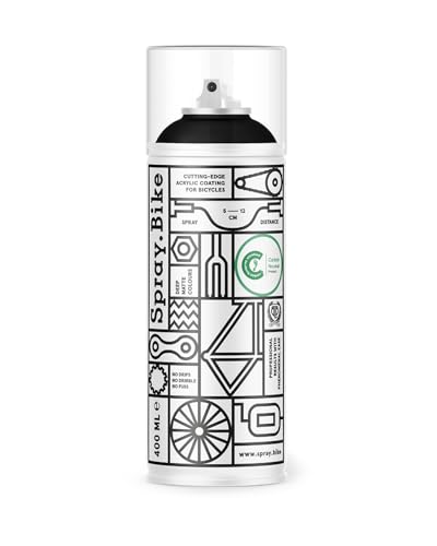 Spray.Bike Spray Paint - Black Friars (Black) | Designed Mainly for Bicycles | Multi-Use Acrylic Spray Paint for Metal, Plastic | High Coverage Bike Paint, 400ml - color: Black Friars