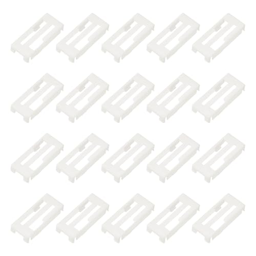 MECCANIXITY 40 Pcs Servo Extension Cable Clips, Servo Cable Safety Connector Lead Wire Buckle Lock for RC Car Plane Boat DIY Y Adapter Cable, White - color: White