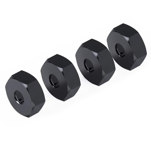 MOHERO 4Pcs 12mm to 14mm Wheel Hex Hub Adapters Aluminum Wheel Spacers for All 1/10 RC Car Truck SCX10 TRX4 Slash Rustler Stampede Granite