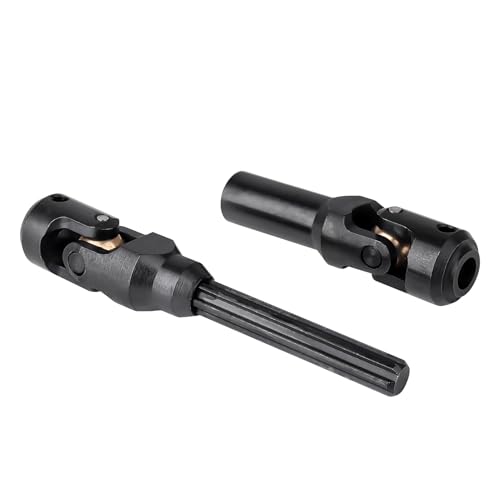 2pcs Hobbyfire 1/10 RC Crawler Drive Shafts Steel Universal Joint Driveshaft Heavy Duty for Axial SCX10 II III TRX4 Redcat Gen8 Gen7 Element Upgrades Parts(84-110mm) - style: 84-110mm