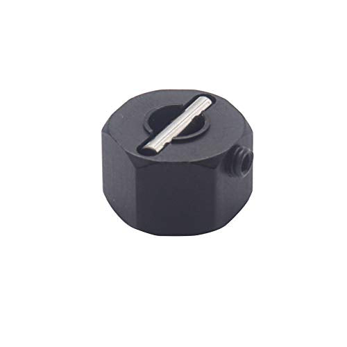 Share Goo Aluminum Alloy 12mm Wheel Drive Hex Hub Adapter with Pins Compatible with Axial SCX10 90046 Tamiya CC01 1/10 RC Crawler Car (8mm Thickness)