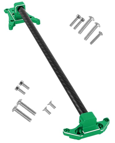 RC Carbon Fibre& Aluminum #6730 Chassis Brace Kit Upgrades Part for 1/10 Slash 4X4 LGG (VXL),Rustler 4WD (VXL) Heavy Duty Chassis Brace Hops Up.Green - color: Green( for 1/10)