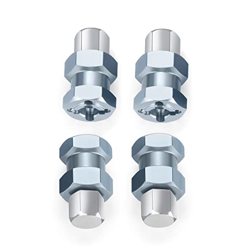RC 12mm Wheel Hex Drive Hubs Combiner Coupler Aluminum 15mm Offset Extension Drive Adapter for 1/10 Axial SCX10 Wraith RC Crawler Car Upgrade Parts (Titanium) - color: Titanium