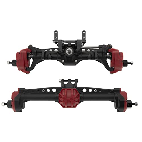 MEUS RACING SCX10 Axles Front & Rear Portal Axles for Axial SCX10 SCX10 II 1/10 RC Crawler Upgrade Pasrts, Nylon Axles with Steel Gears and Metal Bearings（Red） - color: Red