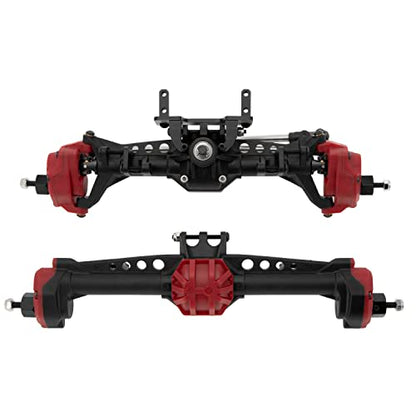 MEUS RACING SCX10 Axles Front & Rear Portal Axles for Axial SCX10 SCX10 II 1/10 RC Crawler Upgrade Pasrts, Nylon Axles with Steel Gears and Metal Bearings（Red） - color: Red