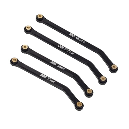 DKKY CNC Aluminum High Clearance for 1/24 RC Crawler Axial SCX24 AXI00001 C10 AXI00002 Jeep JLU Ford Bronco AXI00006 Upgrades (Black) - color: Black