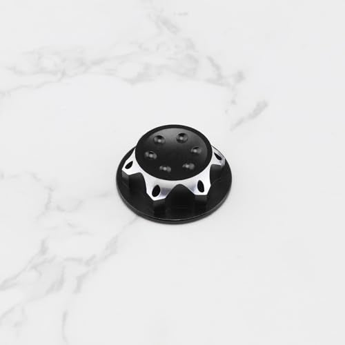 4Pcs RC Car 17mm Hex Wheel Nut Anti-Dust Cover Nut Replacement Fit for 1/8 RC Car Model RC Off-Road Truck Compatible with Redcat Compatible with E-Revo, Black - color: Black