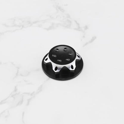 4Pcs RC Car 17mm Hex Wheel Nut Anti-Dust Cover Nut Replacement Fit for 1/8 RC Car Model RC Off-Road Truck Compatible with Redcat Compatible with E-Revo, Black - color: Black