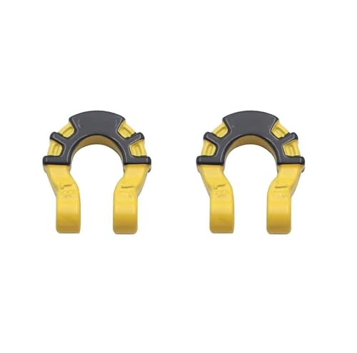 Compatible with Traxxas for Axial Scx10 for Yikong Metal Front Rear Bumper Trailer Hooks Hitch Rescue Tow Shackles 1/10 Rc Crawler Car RC Car Accessories(Yellow) - color: Yellow