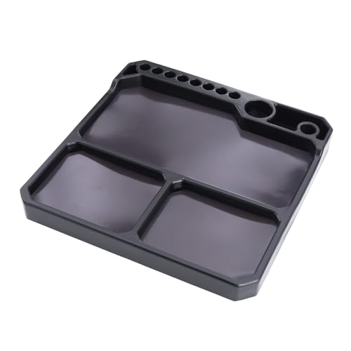 RC Silicone Screw Tray with Magnetic Pad - High-Temperature Resistant Storage Box, Suitable for 1/10, 1/18, 1/24 RC Cars, Boats, Airplanes, Tools, and Parts