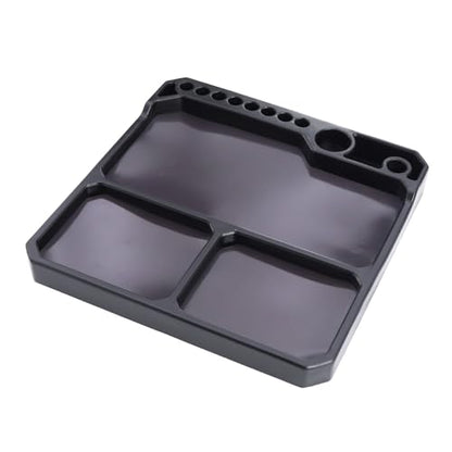 RC Silicone Screw Tray with Magnetic Pad - High-Temperature Resistant Storage Box, Suitable for 1/10, 1/18, 1/24 RC Cars, Boats, Airplanes, Tools, and Parts