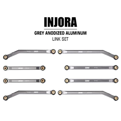 INJORA Aluminum 4 Link Set for SCX24 C10 JLU Bronco Base Camp 4Runner, GL - color: Grey