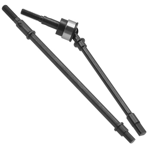 RC Front Rear Steel Drive Shaft CVD Dogbone Compatible with Axial SCX10 YQCQ-01 1/10 RC Crawler Car (Silver) - color: Silver